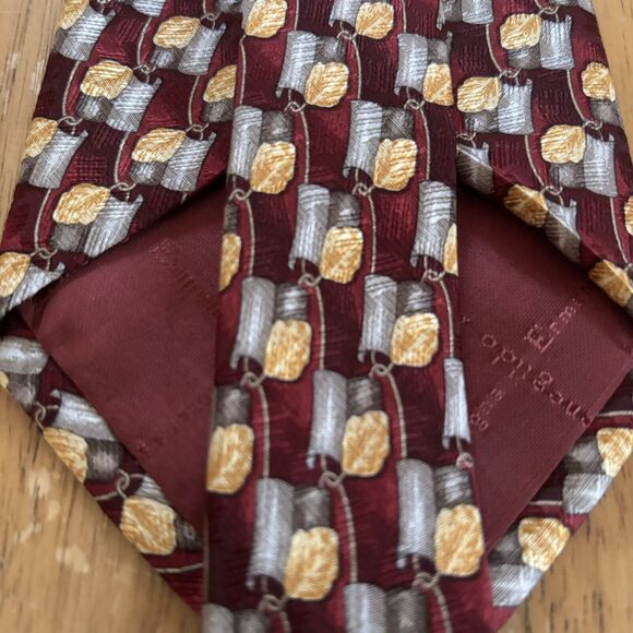 Ermenegildo‎ Zegna Silk Tie Multicolor Abstract Floral Pattern Designer Necktie - Picture 8 of 10